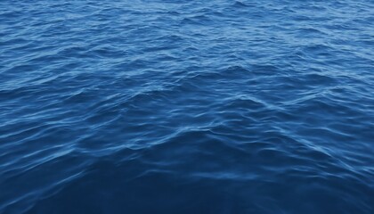 Fototapeta premium Close-up of smooth ocean water in deep blue