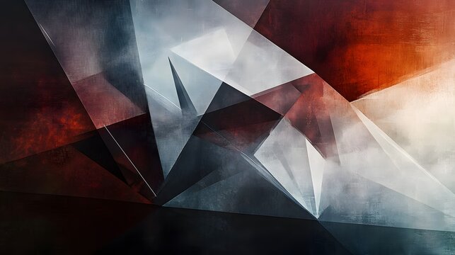 Triangular shapes contrasted with soft, rounded forms creating a visually intriguing interplay of hard and soft elements