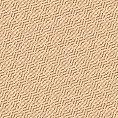  simple dark brown colour daigonal zig zac line pattern on peach colour background.