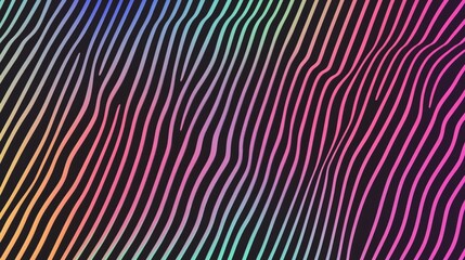 Abstract Rainbow Zebra Stripes Pattern Design