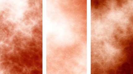 Abstract Red and White Texture Triptych Background