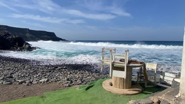 The small village of Puertito de Los Molinos on Fuerteventura island