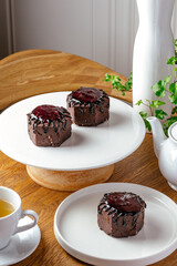 chocolate dessert on a plate