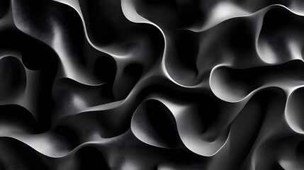 Fototapeta premium Wavy organic shapes seamlessly integrating with geometric figures in a harmonious visual layout