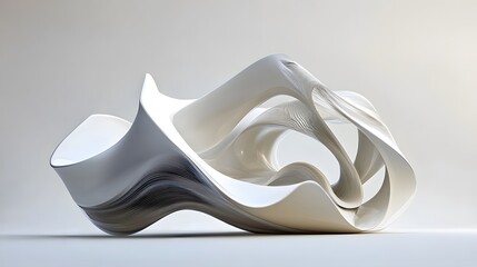 Wavy and smooth curves crossing over geometric precision creating a visually balanced composition