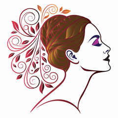 Elegant Woman Design for Fashion Greeting Card Logos, Art & Illustration