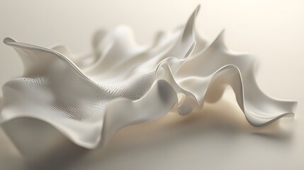 Obraz premium Organic fluid motion blending with angular precision in an elegant abstract design