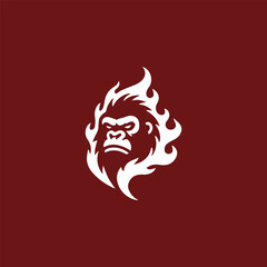 Gorilla flaming logo