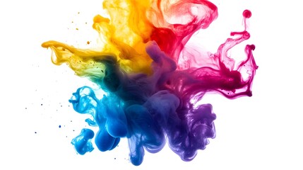 Dispersed elements of color and form combining into a unified fluid composition