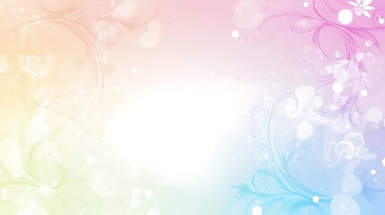 Obraz premium Pastel Floral Background with Swirls and Soft Light