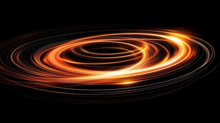 Abstract Swirling Light Trails Orange Glow