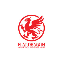 Flat Dragon Logo