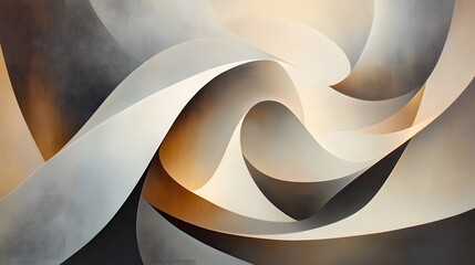 Smooth flowing curves blending into rigid, precise geometric forms in an abstract visual design
