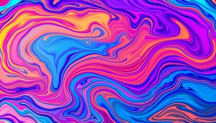 Vibrant Swirls - a Psychedelic Liquid Abstract Painting
