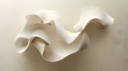 Broken edges of shapes aligning into a smooth abstract design of flowing motion