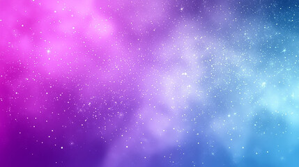 Naklejka premium Mystical Purple Galaxy Background with Sparkling Stars and a Radiant Cosmic Glow 
