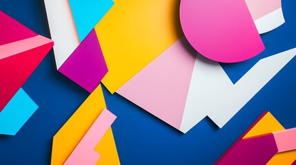 Abstract Colorful Geometric Shapes Design