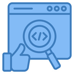 Code Review Icon Element For Design