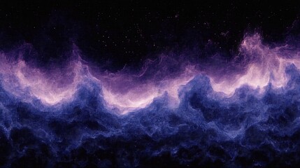 Abstract Digital Landscape With Purple Hues And Dark Background