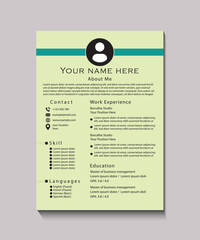 Two-Column Resume Template with Structured Layout