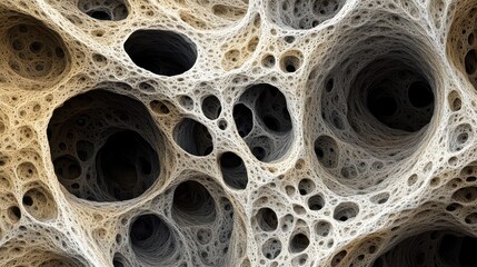 Abstract Cavelike Structure With Interconnected Holes