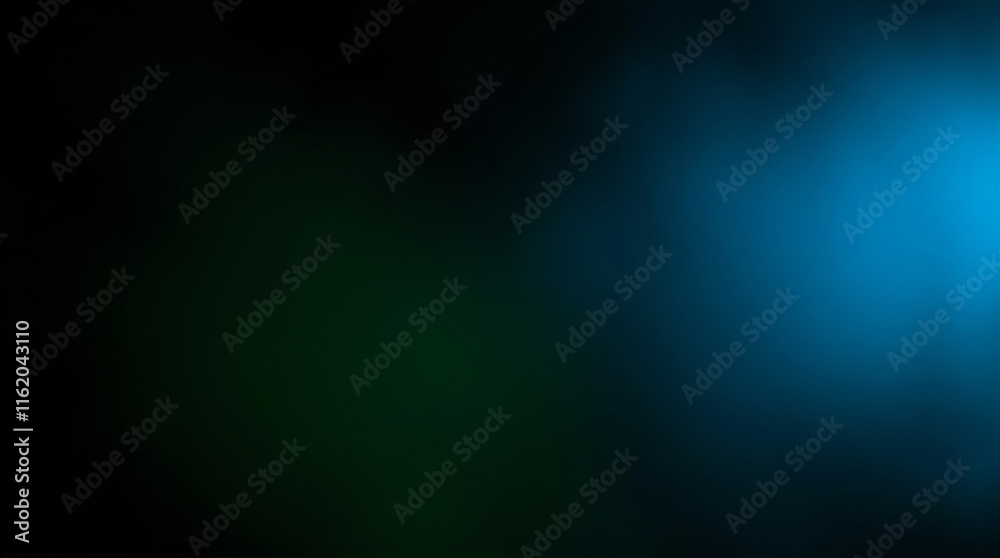 Poster abstract blurred gradient background fading from black to blue and green