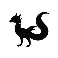 silhouette of a dragon