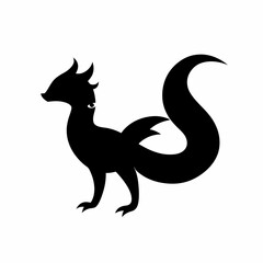 silhouette of a dragon