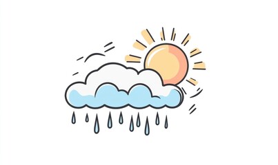 Sun shining behind a rain cloud.