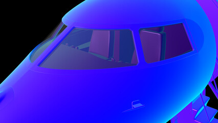 Bombardier 6000 plane for reference 3D rendering