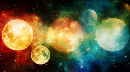Celestial Symphony A Cosmic Dance of Planets and Moons