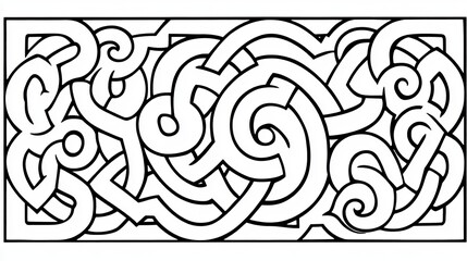 Celtic Knotwork Design Intertwined Abstract Pattern