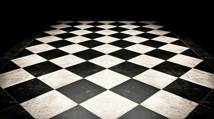 Fototapeta premium Classic Black and White Checkerboard Floor