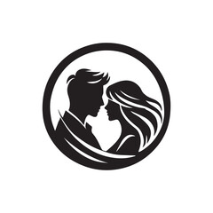 illustration of a couple silhouette 