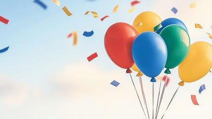 Obraz premium Colorful Balloons Celebrate Festive Occasion