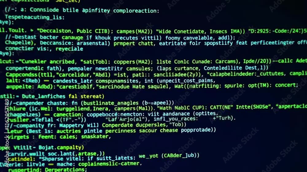 Wall mural a close-up view of computer code displayed on a screen