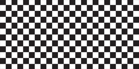 Black and white checkered pattern, Checkerboard seamless pattern Racing flag texture. EPS 10