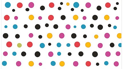 Obraz premium Colorful Polka Dot Pattern Background Design (1)