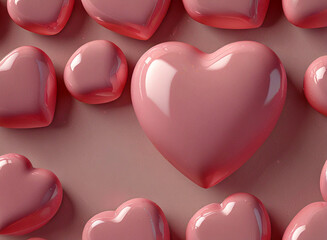 Obraz premium heart shaped candies