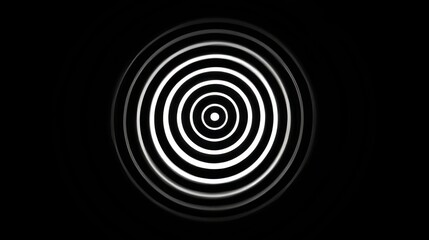 Fototapeta premium Concentric Circles Abstract Black White Design