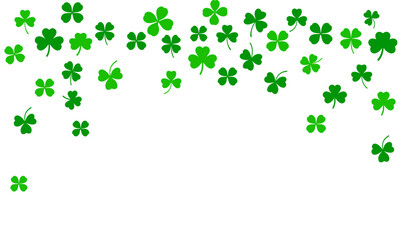 green shamrock clover leaves st patricks day border background