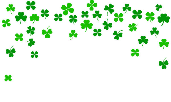 green shamrock clover leaves st patricks day border background
