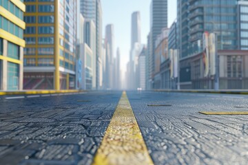 Obraz premium Asphalt road and modern city
