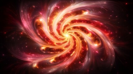 Cosmic Swirl Celestial Nebula in Vivid Hues