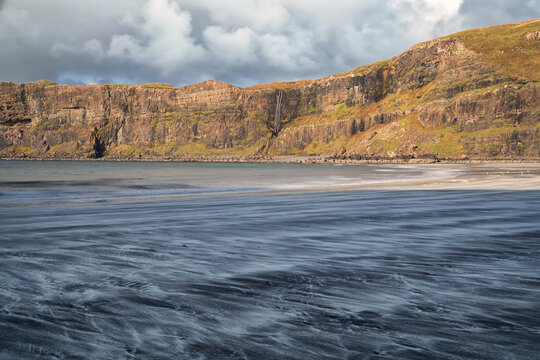 Sand patterns at Talisker beach, Skye island,Scotland