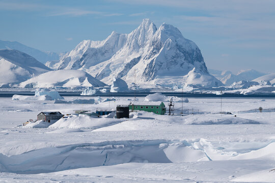 Akademik Vernadsky station. Vernadsky research base in Antarctic