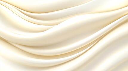 Creamy White Silk Drapery Background Texture