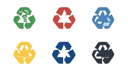 Circular economy icons on nature background in circular economy concept for future business growth and design for reuse and renewable materials.