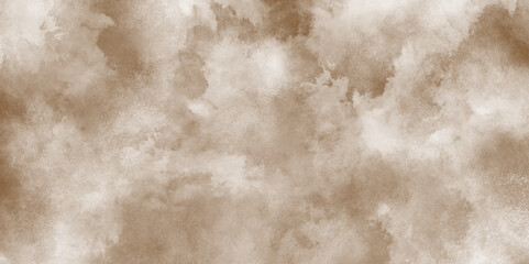 Abstract textured background in brown tones with a soft pastel various fog or clouds, brown watercolor background hand-drawn with cloudy strokes, abstract brown Flying through stormy clouds.