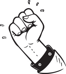hand fist vector illustration art.